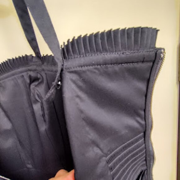 WHITE HOUSE BLACK MARKET Ruffle Poplin Peplum Bustier Babydoll CroppedTop 14 - Picture 13 of 15